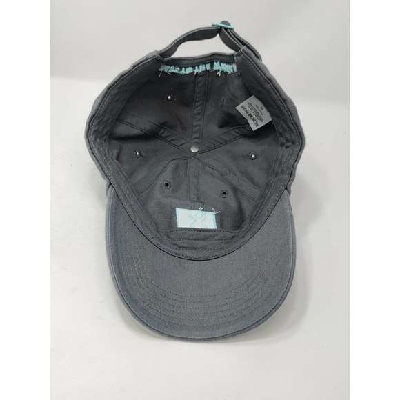 Dutch bros Gray Teal adjustable Strapback hat Cap Canvas Super clean! - Picture 6 of 7